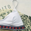 Spaghetti Strap Padded Backless Star Print Women Bikini Set
