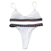 Spaghetti Strap Padded Backless Star Print Women Bikini Set