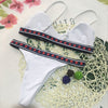 Spaghetti Strap Padded Backless Star Print Women Bikini Set