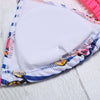 Ruffle Shoulder Strap Padded Print Low Waist Women Bikini Set