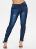 High Waisted Side Lace Up Jeans