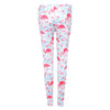 Mid Waist Bird Print Elastic Skinny Leggings Women Pants