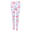 Mid Waist Bird Print Elastic Skinny Leggings Women Pants