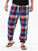 Checkered Sweatpants with Drawstring