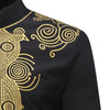 Standing Collar Ethnic Style Printing Shirt Men Top