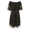 Off the Shoulder Sequin Strapless Solid Women Dress