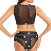 Star Sheer Mesh Tankini Set