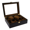10 Grids Wooden Watch Display Box Jewelry Storage Organizer