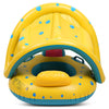 Inflatable Baby Float Seat Boat with Canopy Infant Swim Rings