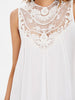 Sleeveless Crochet Insert Shift Dress