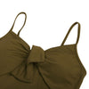 Spaghetti Strap Backless Padded Cut Out Tied Women Swimsuit