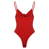 Spaghetti Strap Backless Padded Cut Out Tied Women Swimsuit