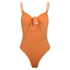 Spaghetti Strap Backless Padded Cut Out Tied Women Swimsuit