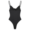 Spaghetti Strap Backless Padded Cut Out Tied Women Swimsuit