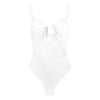 Spaghetti Strap Backless Padded Cut Out Tied Women Swimsuit