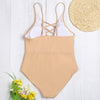 Spaghetti Strap Hollow Out Pad Backless Women Swimsuit