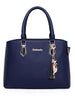 3 Pieces PU Leather Chic Metallic Pendant Tote Bag Set