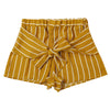 High Waist Stripe Tied Bowknot Women Short Pants