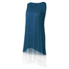 Round Collar Sleeveless Spliced Lace Women Dress