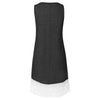 Round Collar Sleeveless Spliced Lace Women Dress
