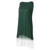 Round Collar Sleeveless Spliced Lace Women Dress