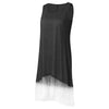 Round Collar Sleeveless Spliced Lace Women Dress