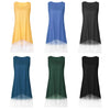 Round Collar Sleeveless Spliced Lace Women Dress