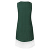 Round Collar Sleeveless Spliced Lace Women Dress