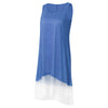 Round Collar Sleeveless Spliced Lace Women Dress