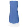 Round Collar Sleeveless Spliced Lace Women Dress