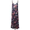 V Neck Spaghetti Straps Floral Print Women Dress