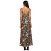 V Neck Spaghetti Straps Floral Print Women Dress
