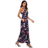 V Neck Spaghetti Straps Floral Print Women Dress