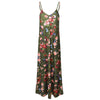 V Neck Spaghetti Straps Floral Print Women Dress