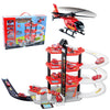 258 DIY Puzzle Toy Rail Car Four-storey Fire Parking Lot Building Block for Children