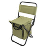 Folding Backrest Chair Portable Ice Thermos Bag Fishing Stool