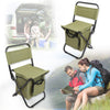 Folding Backrest Chair Portable Ice Thermos Bag Fishing Stool
