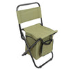 Folding Backrest Chair Portable Ice Thermos Bag Fishing Stool