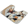 3pcs Seashell Style Bath Toilet Mat Seat Cushion Non-slip Floor Rug