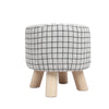 Washable Solid Wood Simple Round Stool Shoes Chair Short Legs Sofa
