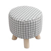 Washable Solid Wood Simple Round Stool Shoes Chair Short Legs Sofa