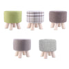 Washable Solid Wood Simple Round Stool Shoes Chair Short Legs Sofa