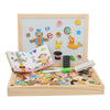 Wooden Magnetic Puzzle Kids Jigsaw Drawing Board Educational Toys
