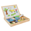 Wooden Magnetic Puzzle Kids Jigsaw Drawing Board Educational Toys