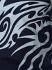 Dragon Print Stripe Panel T-shirt