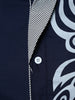 Dragon Print Stripe Panel T-shirt