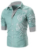 Dragon Print Stripe Panel T-shirt