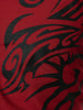 Dragon Print Stripe Panel T-shirt