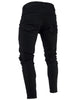 Stretchy Ripped Zipper Hem Jeans