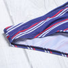 Women Sexy Strap Backless Lady Swimwear Stripe Print Bikini Set